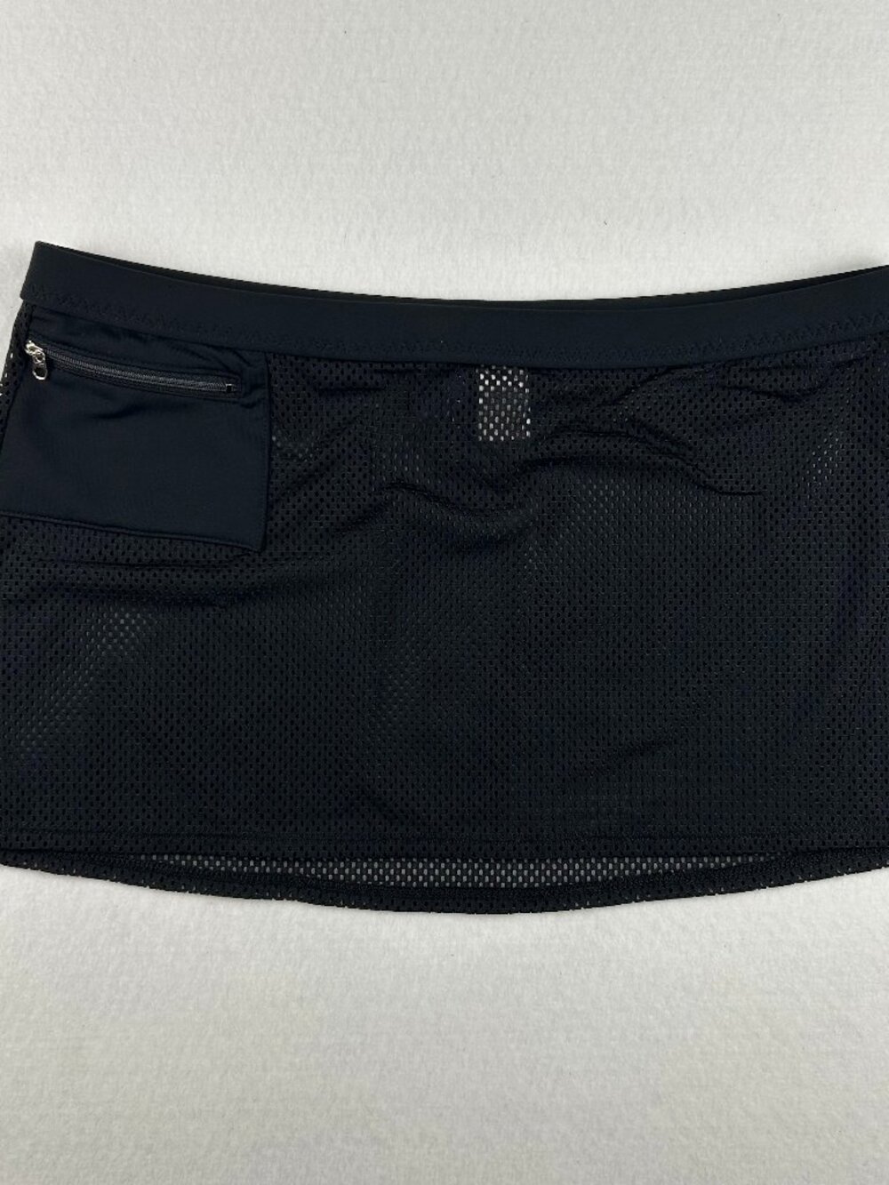Ralph Lauren | Blue Label Mesh Mini Swim Cover Skirt Front Zip Pocket, size M